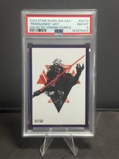 2023 Topps Star Wars Galaxy GV13 Galactic Visions  Darth Vader Purple 31/50 PSA8