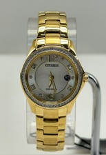 FE1147-79P Citizen Crystal Eco-Drive Ladies Watch Champagne Dial #199