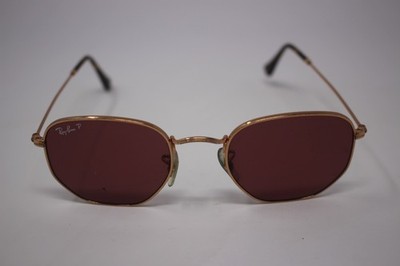 Ray-Ban Hexagonal RB3548 Polarized Gold Sunglasses Frame Only 51-21-145