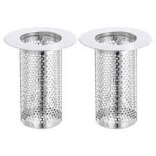 uxcell 2 Pack Shower Drain Strainer, 3.1" x 2.2" x 2.2", Silver