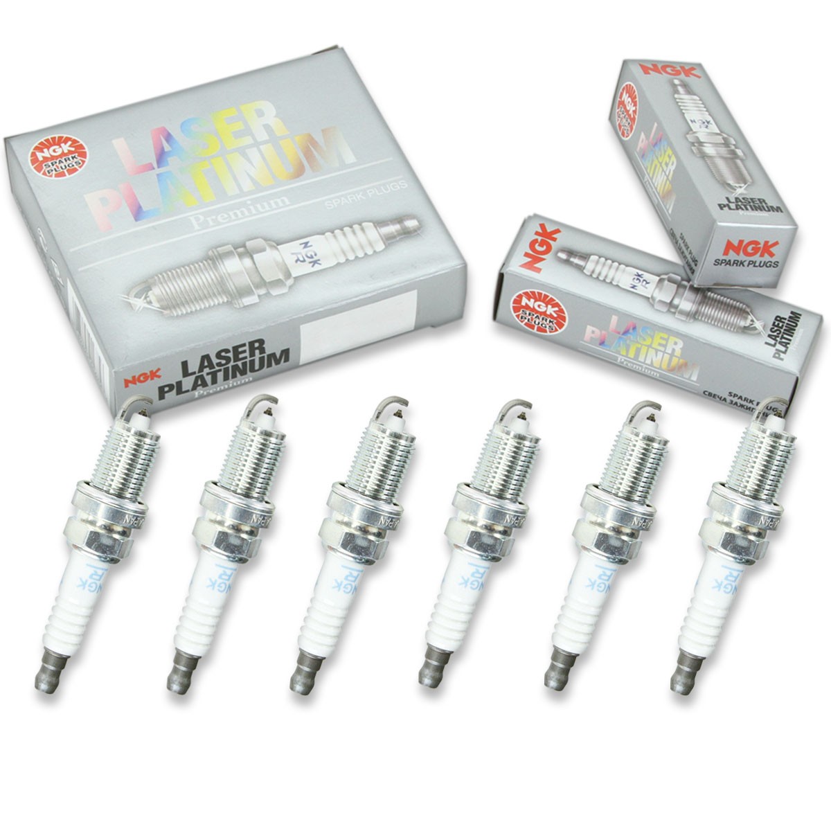 6 pcs NGK Laser Platinum Spark Plugs for 1990-1995 Mazda MPV 3.0L  3.0L V6 - mg
