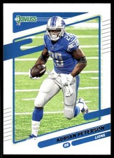 Adrian Peterson 2021 Donruss #175 Detroit Lions NFL READ FREE SHIP AutographDen