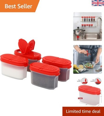 Mehrzweck Gewürzglas Set - 4 Mini Behälter für Kräuter, Zucker, Salz und mehr