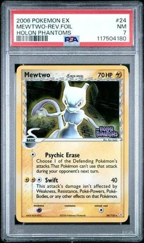 2006 POKEMON EX HOLON PHANTOMS #24 MEWTWO-REV.FOIL HOLON PHANTOMS