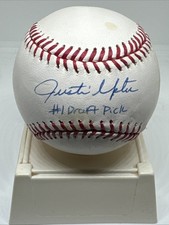 Justin Upton #1 Draft Pick Inscription Auto Signed Ball Baseball MLB COA