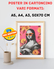 Stampa Pop Art Gioconda - Dimensioni A5, A4, A3, 50x70 CM - Spedizione Gratuita