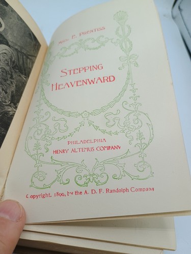 Stepping Heavenward By E. Prentiss 1899 Hardcover - Picture 4 of 12
