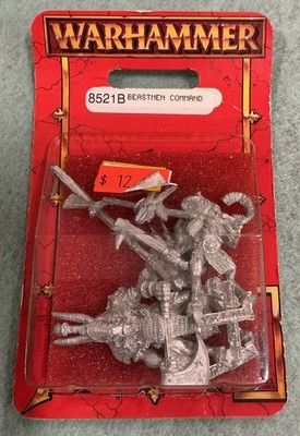 Warhammer 8521B Beastmen Command NIB OOP Metal