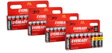 40 x AA EVEREADY Zinc Carbon HEAVY DUTY Batteries New R6 1.5V Longest Expiry UK 0.19 per battery