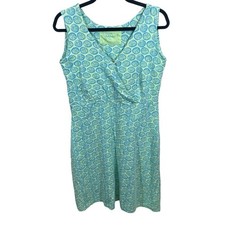 Fresh Produce summer dress sleeveless green fruit print women  s L organic cotton