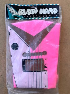 BLOW HARD Flying V shaped NOVELTY blow-up guitar