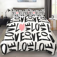 Comforter Set Size, Cool St Black Soft 2 Pcs Bedding for Kids Twin Pink Love