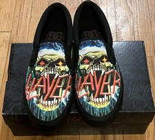 Slayer x DC Zapatos Sin Cordones Negro Verde DM236104 Tenis con Caja Hombres EE. UU. 9.5