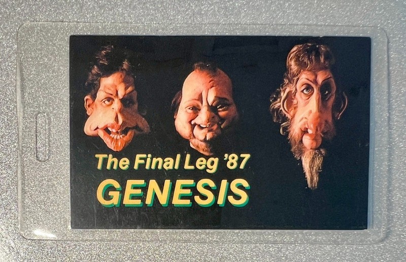 Genesis Backstage Pass Laminate. Invisible Touch The Final Leg 1987 RARE. Mint