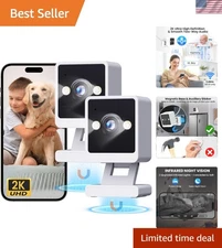 Advanced 2-Pack Security Cameras with Color Night Vision & Smart Notifications