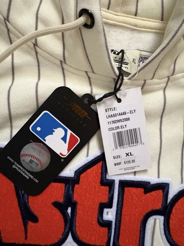 MLB HOUSTON ASTROS PINSTRIPE RETRO CLASSIC MEN'S RIB FLEECE PULLOVER HOODIE - Bild 11 von 16