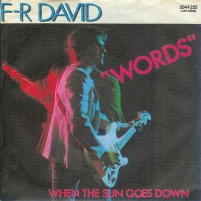 F-R David* - Words 7'' Single Vinyl Electronic,Pop Synth-pop 69025