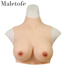 Silicone Breast Forms Breast Plates B-H Cup Fake Boobs Crossdresser Drag Queen