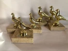 Small trophies set of 3 doves gold with marble base 9 cm high special items