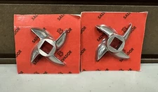 Lot Of 2 - #12 Salvador Stainless Steel Curved Edge Meat Grinder Blade Knife New