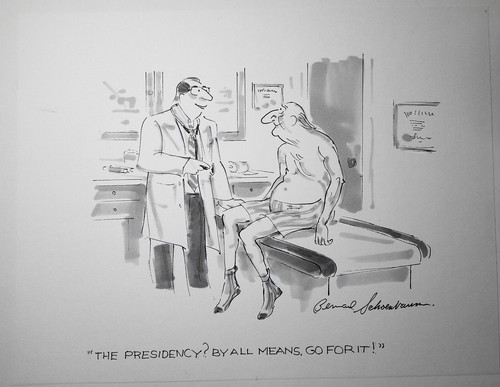 Arte de dibujos animados original de Bernard Schoenbaum para The New Yorker, 1995