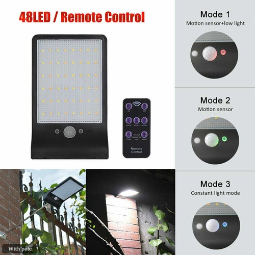 US 60LED Solar Dimmable Wall Street Light PIR Motion Sensor Outdoor Garden Lamp - Picture 23 of 30