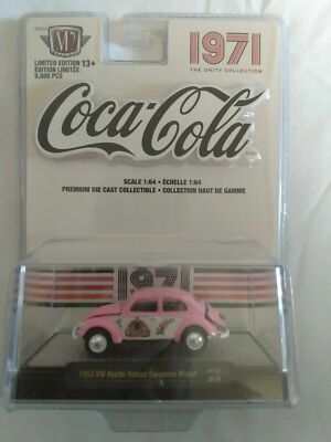 2021 M2 Machines 1953 VW Beetle Deluxe European Model 1971 Unity Coca Cola