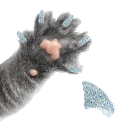 CONFETTI GLITTER ~ 60 PIECE Soft Nail Caps for Cat Claws ~ PRETTY CLAWS ~ Paws