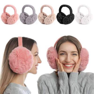 Winter Women Girls Warm Faux Fur Ear-Muffs Soft Plush Earmuffs