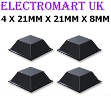 4 X SELF ADHESIVE STICK ON RUBBER FEET 21MM X 21MM X 8MM