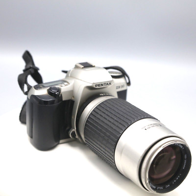 preowned Pentax ZX-30 camera w/ Promaster telephoto macro lens 100
