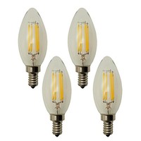 Ljy E12 Dimmable 4 Watt Led Filament Candelabra Light Bulbs, 35w Incandescent Re on sale Ljy E12 Dimmable 4 Watt Led Filament Candelabra Light Bulbs, 35w Incandescent Re on sale