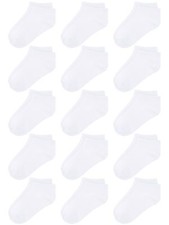 15 Pack Kids' Half Cushion Low Cut Athletic Ankle Socks Boys Girls Ankle Socks