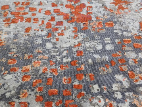 GREY / ORANGE 5'-1" X 7'-7" Loose Threads Rug,Reduced Price 1172626039 MNC225H-5 - Picture 2 of 4
