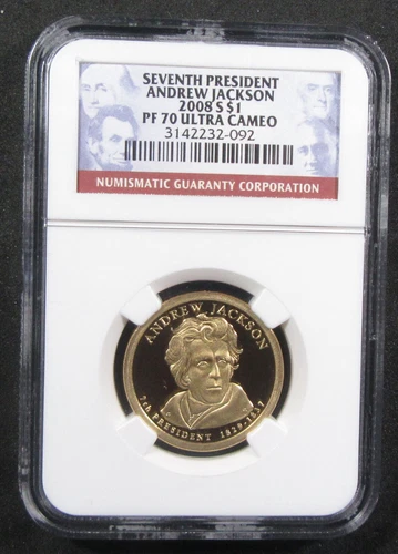2008-S $1 Andrew Jackson NGC PF70 Ultra Cameo. Registry grade. (125138)