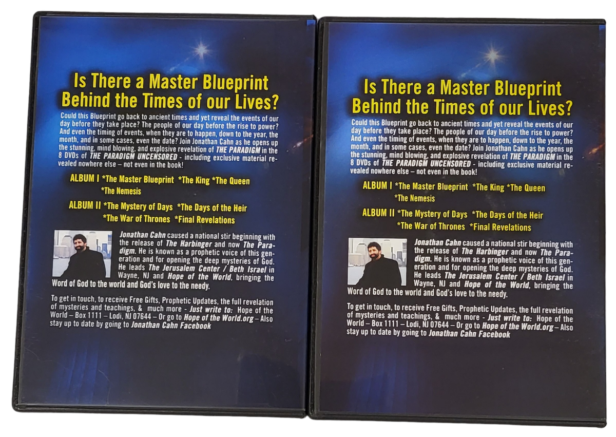 THE PARADIGM UNCENSORED The Full Revelation Jonathan Cahn 8 DVD