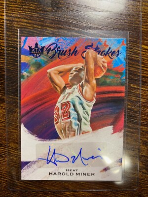 2020-21 Panini Court Kings Brush Strokes Harold Miner Auto /25