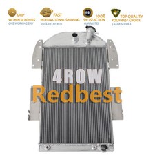 4 Rows Aluminum Radiator For 1934-36 Chevy Pickup Truck Db 3.4l Conversion V8 At