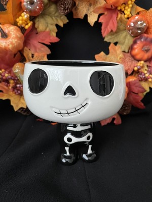 TK Maxx Halloween Keramik Hexen Skelett Bonboniere Display Leckerli Schale  