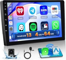 9" Android 13 Carplay Car Stereo Radio GPS Navi WiFi MP5 BT 2+32GB 2Din + Camera