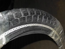 Million 2.50-18 18" Black/White Checkered Sport Wall Stripe Motorcycle Tire NOS