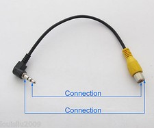 1pc 15cm RCA Female to 3.5mm 1/8" Right Angle Stereo Male Plug A/V Adapter Cable
