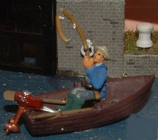 Rowing boat fisherman F136 UNPAINTED OO Scale Langley Models Kit 1/76 Boats