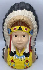 Vintage Byron Molds Future Chief Indian Boy Mold Bust Statue 1987
