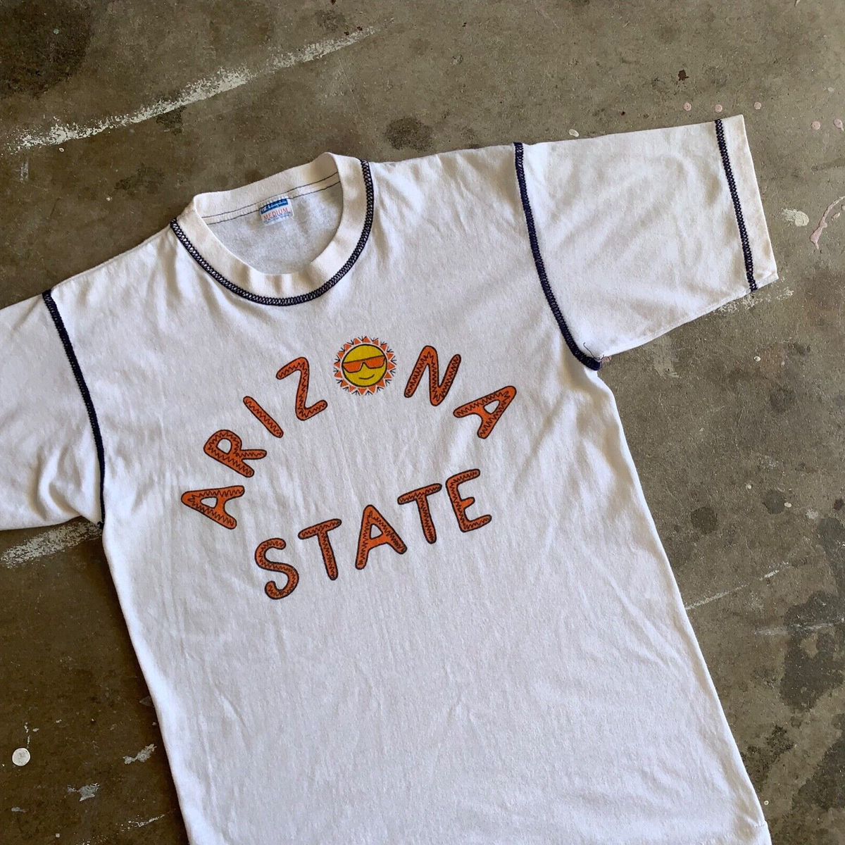 70s VINTAGE ARIZONA STATE UNIVERSITY ASU T-SHIRT SZ S CHAMPION