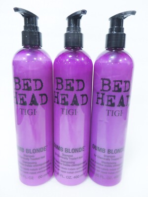 TIGI BED HEAD DUMB BLONDE SHAMPOO 13.5 OZ (Lot of 3)