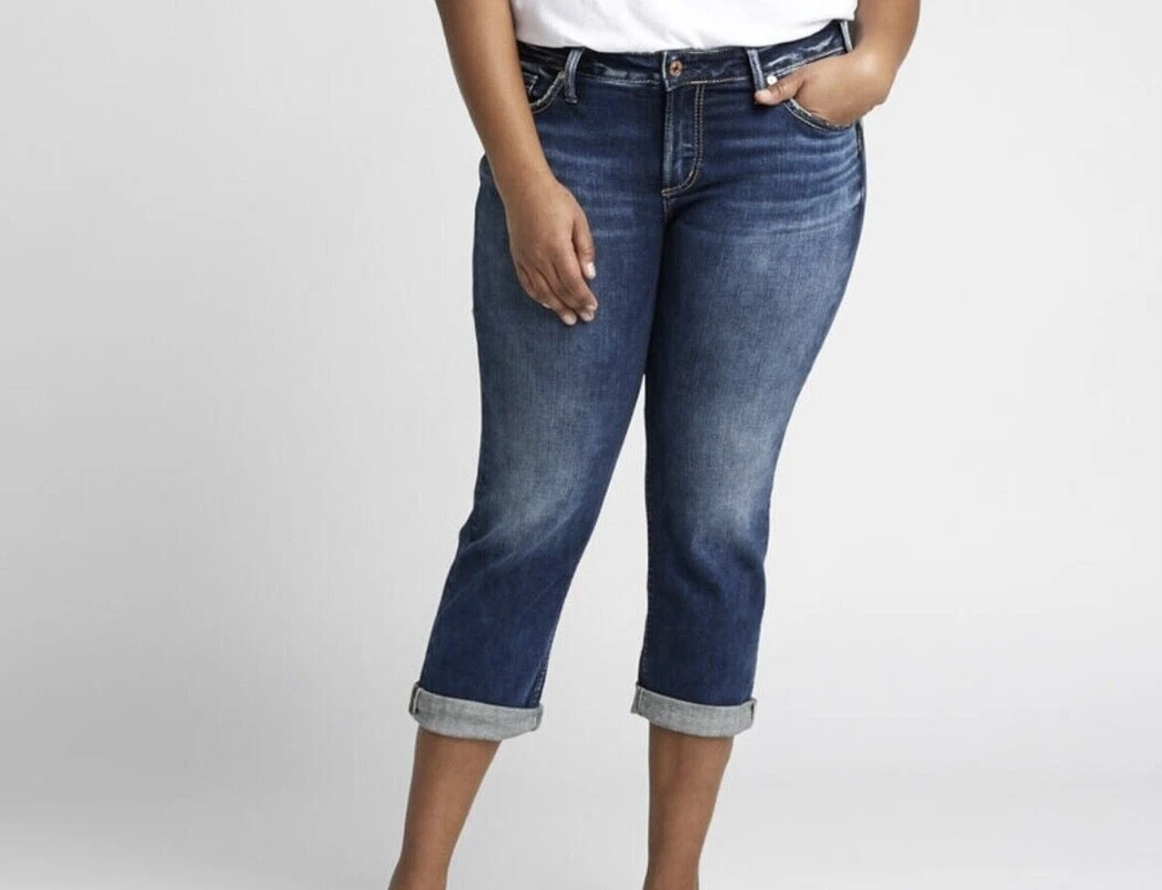 Curvy fit capri jeans sale