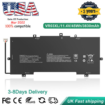 VR03XL VR03 Laptopbatterij vervangen voor HP Envy 13-d 13-d000 13-d010nr 13-d008na 13-d053s3 13-d040wm 13-d049tu 13-d040nr 13-d010nr 13-d022tu 13-d006la 816497 -1C1 816497-1C1 Series(11.4V 45Wh