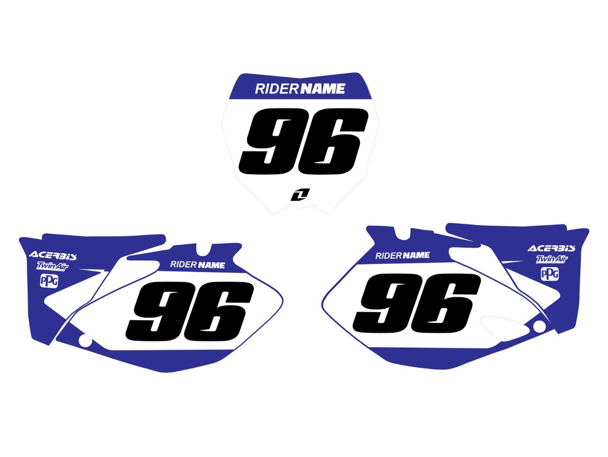 YAMAHA TEAM NUMBER PLATE GRAPHICS YZ125 YZ250 YZ250F YZ426F