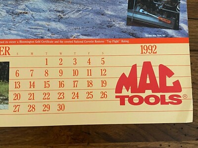 1992 MAC Tools Calendar Poster 1957 Corvette Sexy Girl Chevrolet Chevy |  eBay